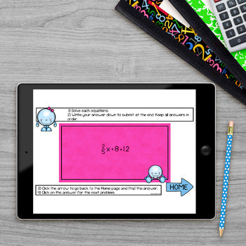 Solving Two Step Equations Math Scavenger Hunt - Digital Resource Activity