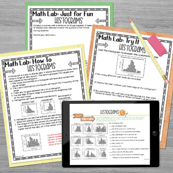 Math Lab Intervention Packet Histograms printable and digital products