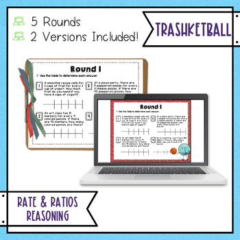 5 rounds, 2 versions included for Trashketball Ratios and Rates