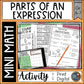 Mini Math activity parts of an expression