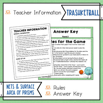 Includes teacher information, rules and answer key