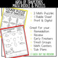 Area of Trapezoids Mini Math Activity 2 Math Puzzles and 1 Riddle Sheet