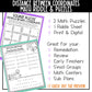 Distance Between Coordinates Mini Math Activity Includes 2 Math Puzzles, 1 Riddle Sheet in digital and for print