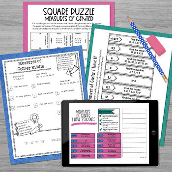 Mini Math Measures of Center Digital and Print