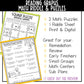 Mini Math Reading Graphs, Dot Plots, Histograms, and Box Plots 2 Math Puzzles and 1 Riddle Sheet