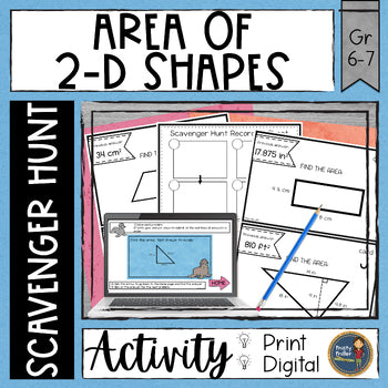 Scavenger Hunt Area of 2-D Shapes