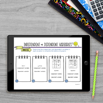 Independent & Dependent Variables Math Lab - Math Intervention - Sub Plans