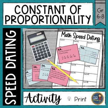 Constant of Proportionality Math Speed Dating - Task Cards