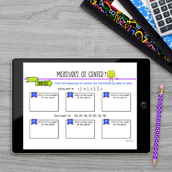 Measures of Center Math Lab - Math Intervention - Sub Plans