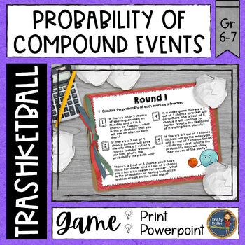 Compound Probability Trashketball Math Game