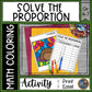 Thanksgiving Solve the Proportions Math Color by Number - Fall