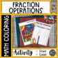 Fall Fraction Operations Math Color by Number - Thanksgiving