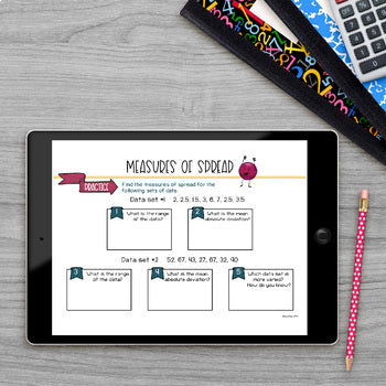 Measures of Spread Math Lab - Intervention - Sub Plans - Print Digital Resource