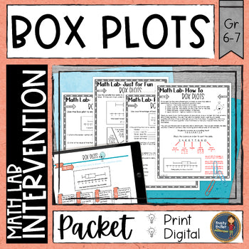 Box Plots Math Lab - Intervention - Sub Plans - Print Digital Resource