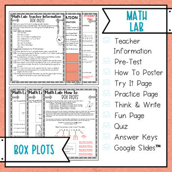 Box Plots Math Lab - Intervention - Sub Plans - Print Digital Resource