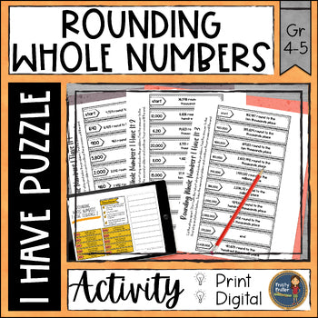 Rounding Whole Numbers I Have It Math Cut & Paste - No Prep - Print and Digital