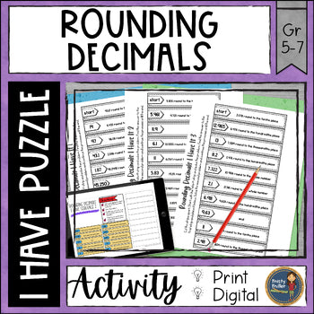 Rounding Decimals I Have It Math Cut & Paste - No Prep - Print and Digital