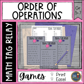 Order of Operations Math Tag Relay Math Game