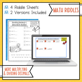 Decimals Riddles More Multiplying and Dividing Decimals - Print and Digital