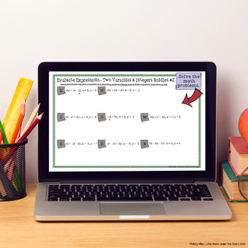 Evaluating Expressions 4 Math Riddles - No Prep - Print and Digital