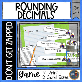 Rounding Decimals Don't Get ZAPPED Math Game