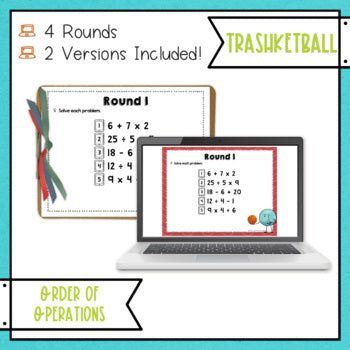 Order of Operations Trashketball Math Game