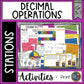 Decimal Operations Math Stations