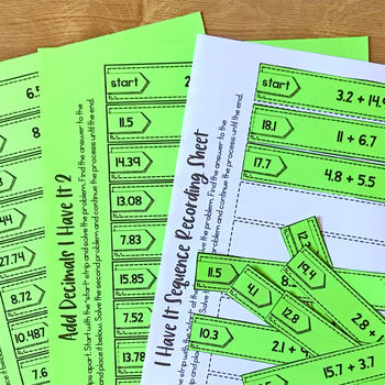 Decimals Bundle Math Activities - Add, Subtract, Multiply, Divide