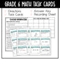6th Grade Math Task Cards