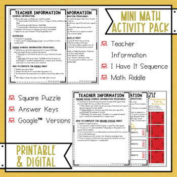 Dividing Decimals by Whole Numbers Math Activities Print and Digital