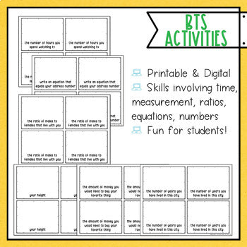 Back to School Math All About Me Printable and Digital