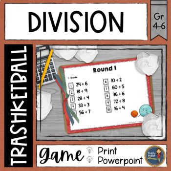 Long Division Trashketball Math Game