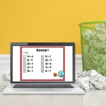 Long Division Trashketball Math Game