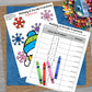 Winter Multiplying and Dividing Fractions Math Color Sheet
