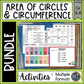 Area and Circumference of Circles Bundle Pi Day