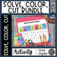 Math Coloring Pages Solve, Color, Cut Bundle