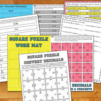 Converting Fractions Decimals and Percents Bundle Activities