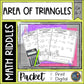 Area of Triangles Math Riddles - Digital and Print