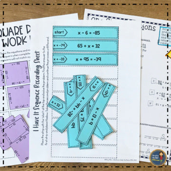 Solving One Step Equations with Integers Bundle