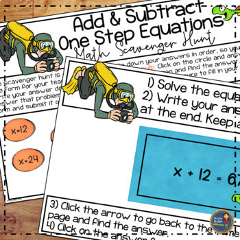 Solving One Step Equations with Positive Numbers Bundle