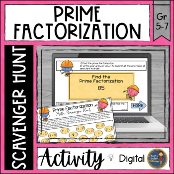 Prime Factorization Digital Math Scavenger Hunt