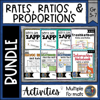 Rates, Ratios, and Proportions Bundle