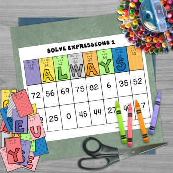 Expressions 1 Bundle with One Variable & Whole Numbers