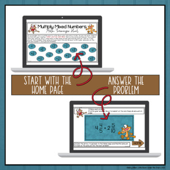 Multiplying Mixed Numbers Digital Math Scavenger Hunt