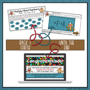 Multiplying Mixed Numbers Digital Math Scavenger Hunt