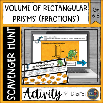 Volume of Rectangular Prisms Digital Math Scavenger Hunt