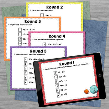 Expressions 3 Bundle with One and Two Variables Integers and Linear Expressions