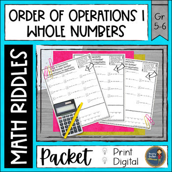 Order of Operations 1 Math with Riddles - No Prep - Print and Digital