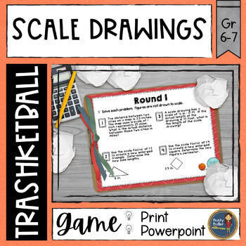 Scale Drawings and Scale Factor Trashketball Math Game