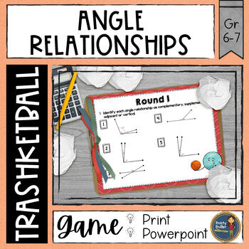 Angle Relationships Trashketball Math Game